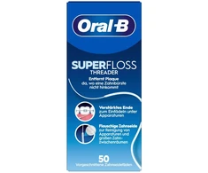 Dantų šepetėlis Braun Oral-B Superfloss, Super floss, Unwaxed floss, Flat, Baltas, Baltas, 50 pc(s)