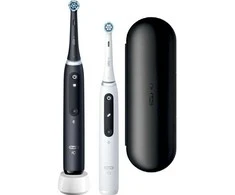Braun iOG5d.2J6.2K „Oral-B iO5“ elektrinis dantų šepetėlis, dviejų dalių pakuotė, matinės juodos ir baltos spalvos (4210201428695)
