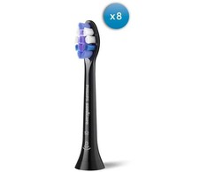 „Philips Sonicare Jautrus“ dantų šepetėlis, juodas, 8 vnt.
