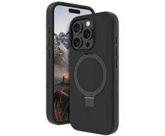 dbramante dbramante1928 Iceland Ultra D3O MS Kick - apsauginis dėklas su stovu iPhone 16 Pro, suderinamas su MagSafe (juodas)