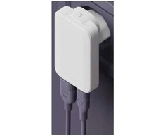 dbramante1928 Pro – plonas įkroviklis ES/JAV – USB-C 20W + USB-A 18W – W, skirtas naudoti patalpose, kintamosios srovės, baltas