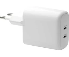 dbramante1928 - Įkroviklis - Sieninis įkroviklis GaN - 2x USB-C 25W EU - Baltas