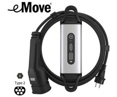 DEFA eMove 6A nešiojamas įkroviklis 230V, 6m kabeliui