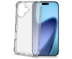 Celly „Armor“ smūgiams atsparus dėklas „iPhone 17“ permatomas