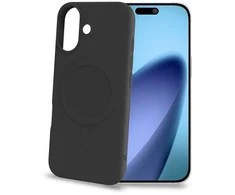 Celly „Cromomag“ minkštas guminis dėklas, suderinamas su „MagSafe“, iPhone 17 Pro, juodas