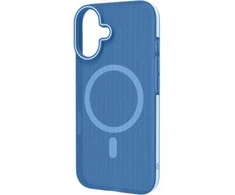 Dėklas Celly Magsuit MagSafe-kompatibelt skal iPhone 16 semi-transparent Blå