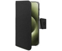 Celly WALLY, Piniginės dėklas, Apple, iPhone 17, 16 cm (6,3"), Juodas