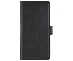 Dėklas ESSENTIALS Samsung Galaxy A26 PU piniginė, nuimama, 3 kortelės, juoda
