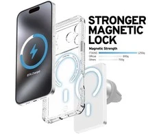 ITSKINS HYBRID MAGSAFE CLEAR dėklas, skirtas iPhone 17 Pro Max®. Permatomas