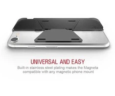 ITSKINS MAGNETA MOUNT dėklas, skirtas iPhone 8 / 7 / 6s / 6® + automobilinis telefono laikikliui. Juodas