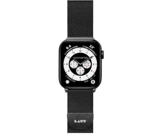 Dėklas LAUT Steel Loop, Strap, Išmanusis laikrodis, Juodas, Apple, Apple Watch 42/44/45/49 mm, Nerūdijantis plienas