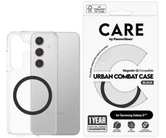 Panzer Glass CARE by PanzerGlass Flagship Urban Combat Juodas QI Samsung Galaxy S25 dėklas telefonui skaidrus
