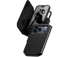 „Panzer Glass CARE by PanzerGlass Feature Tango 2in1“ piniginės dėklas su „MagSafe“ jungtimi, skirtas „iPhone 17 Pro“ – Juodas