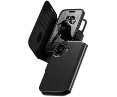 Panzer Glass „CARE by PanzerGlass Feature Tango 2in1“ piniginės dėklas su „MagSafe“ jungtimi, skirtas „iPhone 17“ – juodas