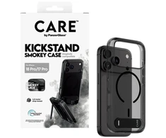 Dėklas Panzer Glass Case CARE by PanzerGlass Kickstand w. Juodas MagSafe for iPhone 18 Pro / 17 Pro smokey