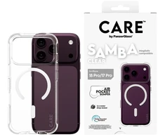Panzer Glass CARE by PanzerGlass Samba dėklas permatomas su baltu MagSafe iPhone 18 Pro | 17 Pro