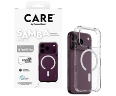 Panzer Glass CARE by PanzerGlass Samba dėklas permatomas su baltu MagSafe iPhone 18 Pro | 17 Pro