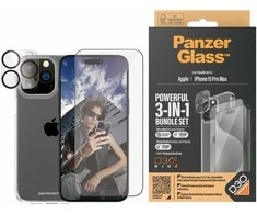 Panzer Glass PanzerGlass Bundle 3in1 set dėklas telefonui skaidrus + plėvelė + kameros apsauga Apple iPhone 15 Pro Max