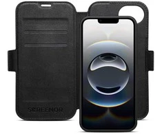 Dėklas „SCREENOR FIRST 2IN1 IPHONE 16E / 17E“ MAGSAFE Juodas