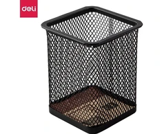 Deli POJEMNIK NA DŁUGOPISY DELI 9174 METALOWY SIATKA JUODA