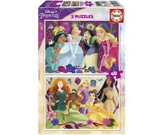 Educa dėlionė 2x48 vnt. - Princesės
