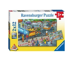 Ravensburger Dėlionė 2x12 vnt. - Statybų aikštelė