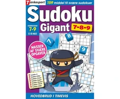 Dėlionė Sudoku GIGANT 7,8,9 | Keesing/Tankesport