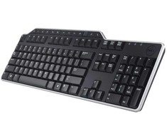Klaviatūra DELL KB522, Full-size (100%), su laidu, USB, Membrane, QWERTY, Juodas