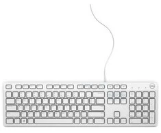 Klaviatūra DELL KB216, viso dydžio (100 %), laidinis, USB, membraninis, QWERTY, baltas