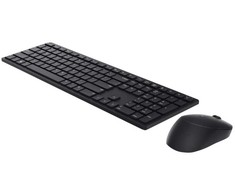 DELL Pro klaviatūra ir pelė – KM5221W – JAV tarptautinė (QWERTY) – juoda, viso dydžio (100 %), belaidė, radijo dažnių belaidė, QWERTY, juoda, pelė pridėta