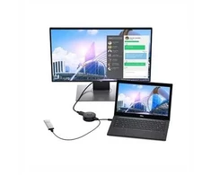DELL mobilusis adapteris DA300, Laidinis, USB 3.2 Gen 2 (3.1 Gen 2) Type-C, 10,100,1000 Mbit/s, Juoda, 3840 x 2160 pikselių, Dell