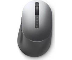 DELL Pro Plus Pelė - MS5320W, dešinei rankai, Optinė, RF belaidė + Bluetooth, 1600 DPI, Pilkas, Titanium