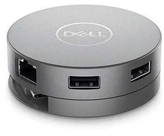 „DELL Pro 7-in-1“ USB-C kelioninis šakotuvas – DA310, laidinis, USB 3.2 Gen 2 (3.1 Gen 2) Type-C, 10, 100, 1000 Mbit/s, sidabrinis, 3840 x 2160 pikselių, 1920 x 1080 pikselių