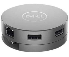 „DELL Pro 7-in-1“ USB-C kelioninis šakotuvas – DA310, laidinis, USB 3.2 Gen 2 (3.1 Gen 2) Type-C, 10, 100, 1000 Mbit/s, sidabrinis, 3840 x 2160 pikselių, 1920 x 1080 pikselių