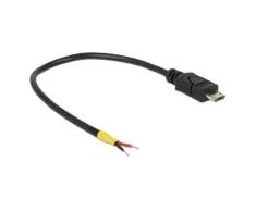 Delock Cable USB 2.0 MicroB kištukas> 2x atviri kabelio galai, galia 15 cm Raspberry Pi
