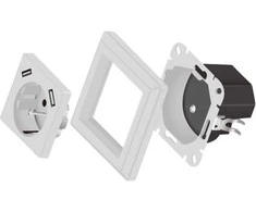 Delock įmontuotas lizdas su 2 x A tipo USB 2,8 A įkrovimo prievadu
