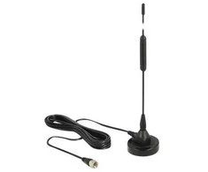 Delock Antenne DAB+ F Stecker 0 dBi omni starr juodas mit