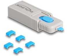 Delock Type-C™ Port Blocker Set für Type-C™ Buchsen 5 Stück + Verschlusswerkzeug