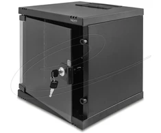 DeLOCK 43422, laisvai stovintis / prie sienos / prie grindų tvirtinamas stovas, 6U, 30 kg, rakinamas raktu, stovo kreipiančiosios, 8kg