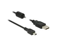 DELOCK USB 2.0 A tipo kištukas > USB 2.0 Mini B kištukas, 5,0 m, juodas