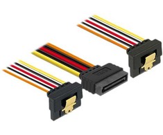 Delock SATA 15 kontaktų – SATA 15 kontaktų x2, 0,15 m, daugiaspalvis (60145)