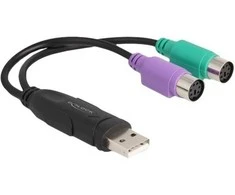 Delock Atblokuokite USB į PS/2 adapterį