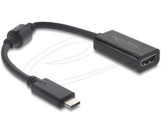 Adapteris AV Delock USB Type-C Adapteris do HDMI (DP Alt Mode) 8K 60 Hz su HDR i HDCP juoda