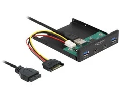 Šakotuvas Delock 3.5? USB 3.2 Gen 1 priekinis skydelis 2 x USB Type-C™ + 2 x USB Type-A