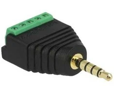 Adapteris AV Delock Adapteris Wtyk jack 3,5 mm do złącza terminalowego 5-pin