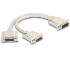 Delock Adapteris kabelis Y Splitter D-Sub HD 26 Pin kištukas į 2 x D-Sub HD 26 Pin lizdas su varžtais 30 cm (67171)