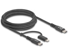 DeLOCK 81171, 2 m, USB C, USB C/Lightning, Juodas