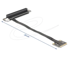 DELOCK Adapteris Mini PCIe Stecker zu PCIe 3.0 x16 Slot 90°