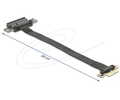 Delock Riser Karte PCI Express 3.0 x1 Stecker zu x4 Slot mit Kabelis 30 cm