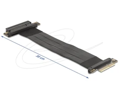 Delock Riser Karte PCI Express 3.0 x4 Stecker zu x8 Slot mit Kabelis 30 cm